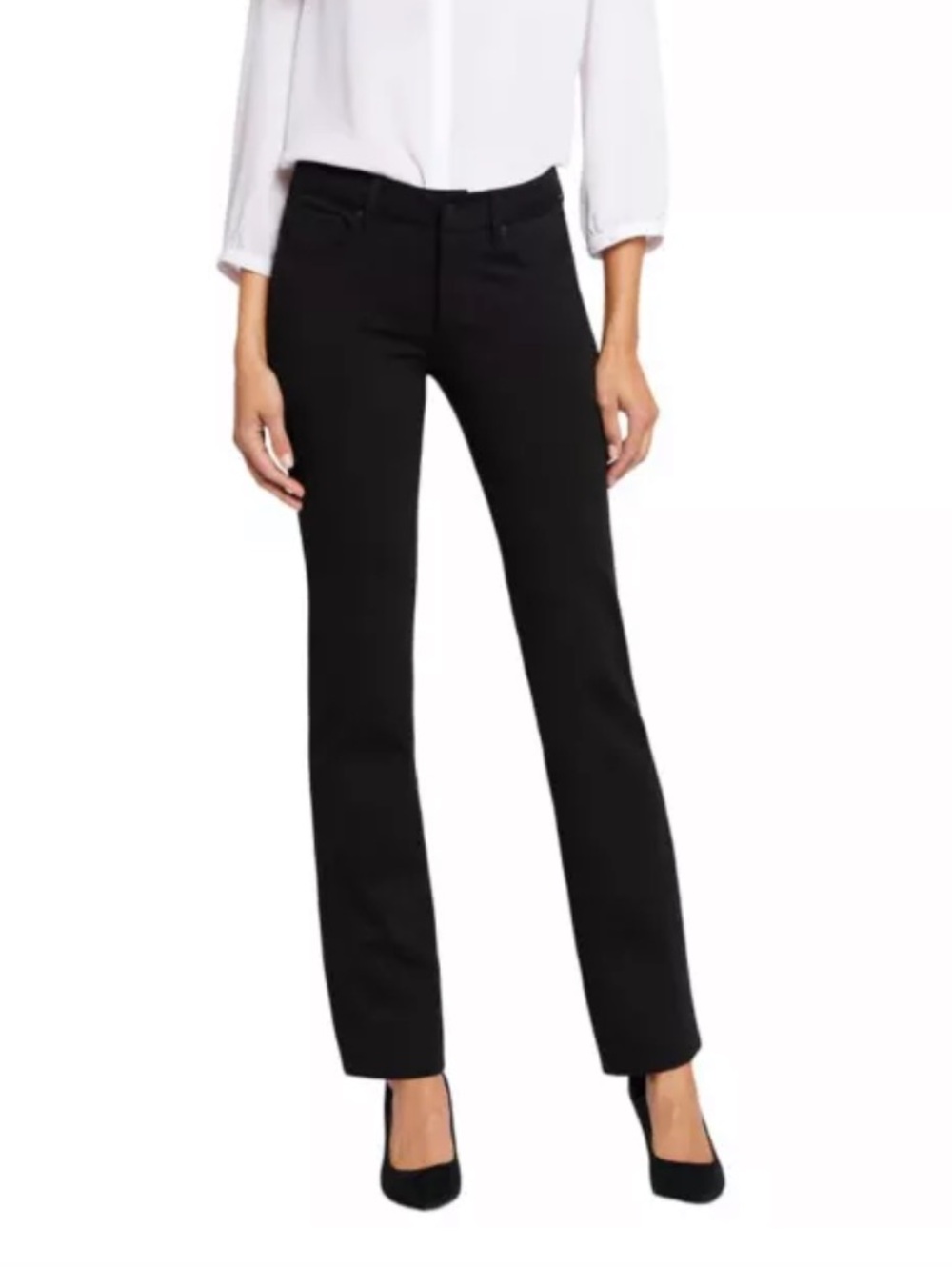 NYDJ Black Straight Leg Jeans